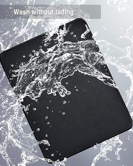 Zhithink 11 Pack Mouse Pad with Reinforced Stitching Edge, Washable Mousepad with Grippy Non-Slip Rubber Base, 0.12 Inch Thick Smooth Tracks Computer Mouse Pads Bulk for Desk, Black, 10.2x8.2 Inch