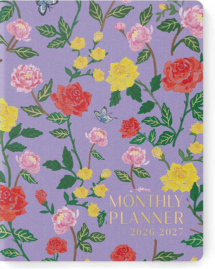 Monthly Planner 2026-2027, Jotsome 18 Months Calendar Planner from January 2026 to June 2027, 8.5"x11", Sewing Binding, Soft Cover, Daily Monthly Personal Planner for School Plan, Study and Schedule, Rose
