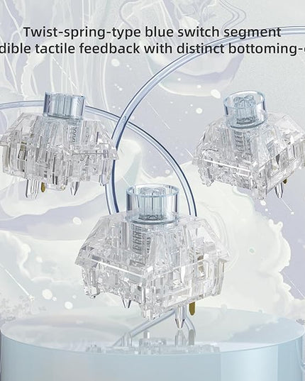 Kailh Box Jellyfish PRO Fully Transparent RGB Linear Mechanical Keyboard（Dream Jellyfish 90pcs）