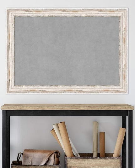 Amanti Art White Framed Magnetic Board 29x41 Large Vision Board for use with Magnets, 100% Metal Sheet to Display Items as Office Decor or for Home Organization in mudroom, Kitchen or Kids Room