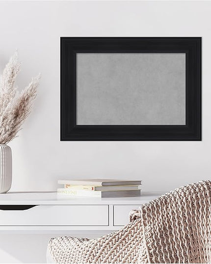 Amanti Art Black Framed Magnetic Board 17x23 Small Vision Board for use with Magnets, 100% Metal Sheet to Display Items as Office Decor or for Home Organization in mudroom, Kitchen or Kids Room
