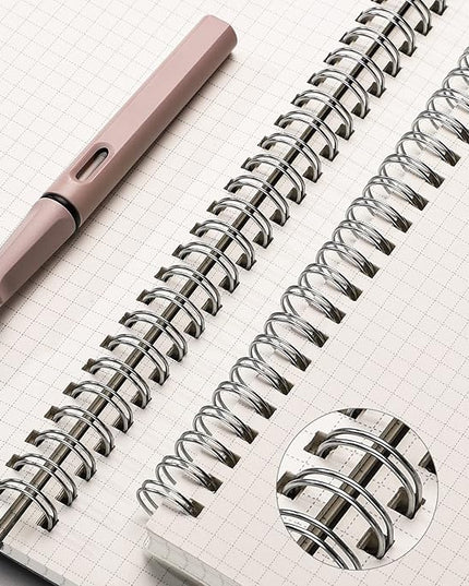 AHGXG Graph Paper Notebook Spiral 2 Pack - Large B5 Grid Notebook 7.3"X 10", 100GSM Thick Graph Grid Paper, Quad Ruled, Total 320 Pages, Transparent Plastic Hardcover Journal