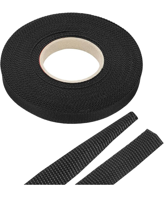 MECCANIXITY Braided Cable Sleeves Heat Shrinkable Fabric Sleeving, 3/8" 40ft Black 2:1 Ratio Heat Shrinkable Cord Protector for Harness Cable, Network Cable Protection, Cable Management