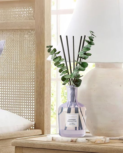 COCORRÍNA Lavender Eucalyptus Reed Diffuser – 6.76 oz Essential Oil with Sticks & Dried Eucalyptus Branches, Home Fragrance for Bedroom or Bathroom Décor