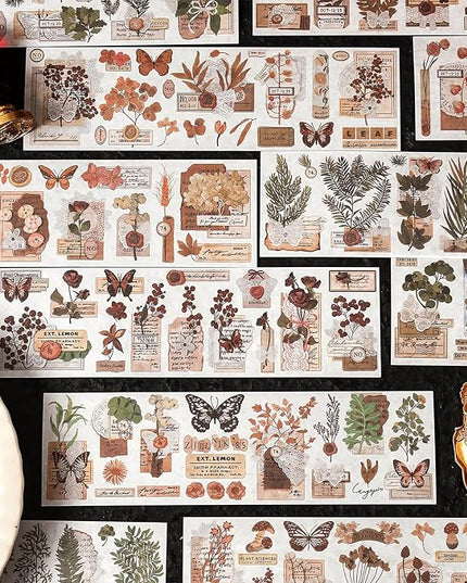 Ptyism 426 Pcs/24 Sheets Stickers for Scrapbooking,Sticker for Journaling Scrapbooking Stickers for Scrapbooking Art Journal Bullet Journal Accessories