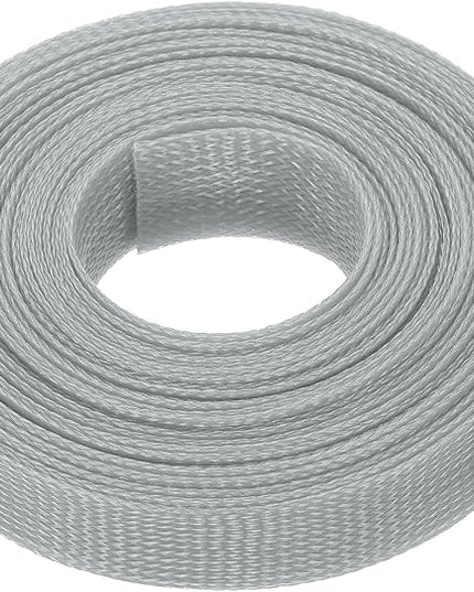 uxcell Expandable Sleeving, 1 1/4-inch 25ft Cable Sleeve, Gray