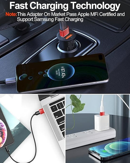 𝟒𝐏𝐚𝐜𝐤 𝐔𝐩𝐠𝐫𝐚𝐝𝐞𝐝 USB to USB C Adapter,Type-C Female to A Male Car Charger OTG Converter for Apple Watch Ultra 8 9 10,iPhone 16 15 14 13 Pro Max,Samsung S24,Nintendo Switch,AirPods,iPad,Car