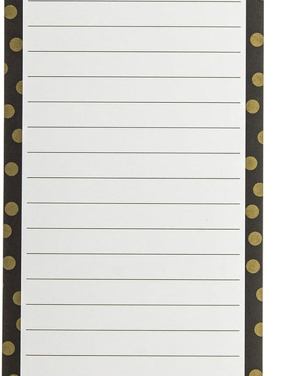 Graphique Magnetic Notepad - Gold Dots Grocery and Shopping List - Fun Decorative To-Do List - Perfect House Warming Gifts - 100 Tear off Sheets (4" x 9.25" x .5")