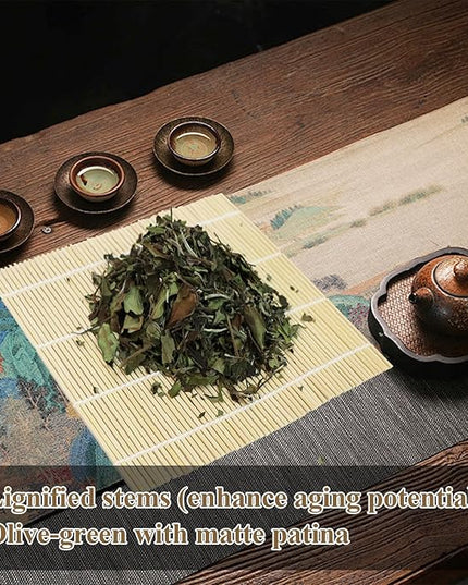 Organic White Tea Loose Leaf- Organic Loose Leaf Tea White Leaves Earthy Flavor Rich Antioxidants,300g /10.580z, No Additive,From 2019 Chinese Fujian Natural WildernessLeaves for Gifting, Daily