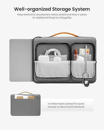 tomtoc 360 Protective Laptop Sleeve for 2025 14-inch MacBook Pro M5/M4/M3/M2 Pro/Max A3434 A3401 2025-2021, 13.5-14.4 Inch Surface Laptop 7/6/5/Studio 2/1, Water-Resistant Carrying Case