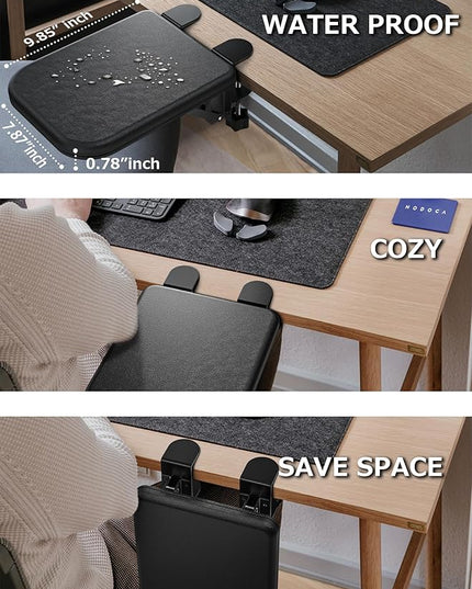 NODOCA Arm Rest for Desk, Ergonomics Wrist Rest, Desk Extender, Soft Sponge Built-in, Comfortable Arm Support for Desk, Foldable Elbow Rest for Desk, Home, Office(1pcs)