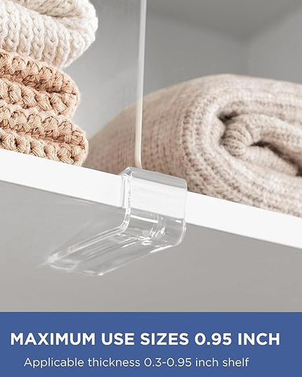HBlife Clear 12 Inches Tall [Extra Tall Version] Acrylic Shelf Dividers for Closet Organization 10PCS Closet Shelf Divider Closet Dividers for Shelves Shelf Organizer for Closet Shelf Organizer