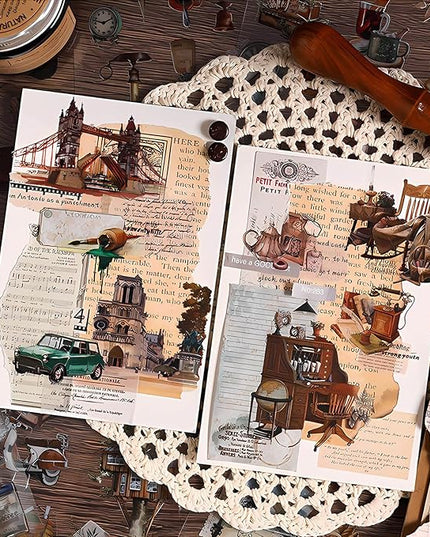 Ptyism 563 Pcs/36 Sheets Stickers for Scrapbooking,Sticker for Journaling Scrapbooking Stickers for Scrapbooking Art Journal Bullet Journal Accessories