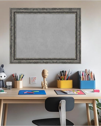 Amanti Art Black Framed Magnetic Board 22x28 Medium Vision Board for use with Magnets, 100% Metal Sheet to Display Items as Office Decor or for Home Organization in mudroom, Kitchen or Kids Room