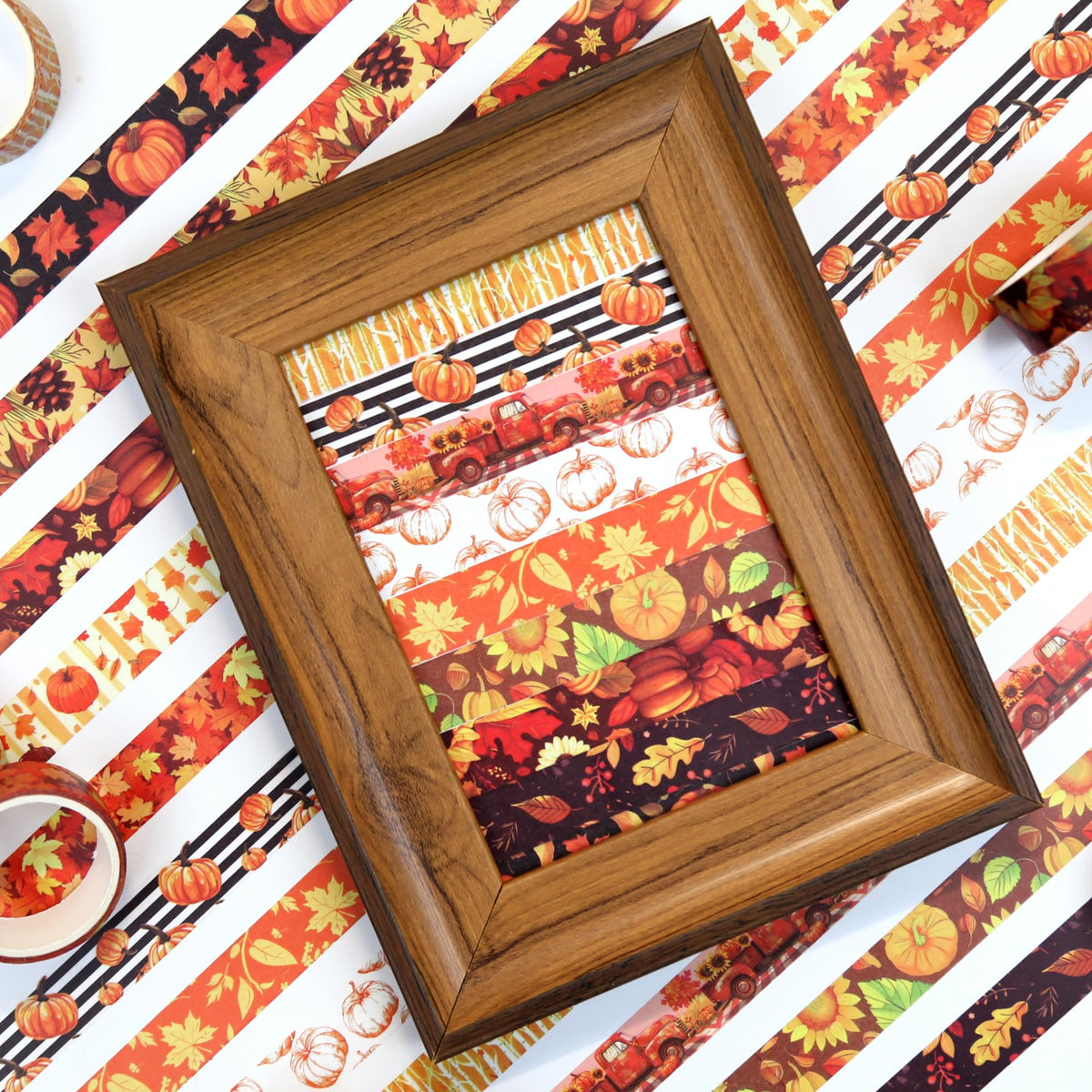 NIKOMIE Fall Washi Tape Set,12 Rolls Autumn Leaves Decorative Tape Pumpkin Maple Leaves Gnome Sunflower Thanksgiving Masking Tape for Journaling Supplies, Junk Journal, Scrapbooking, DIY Arts & Crafts