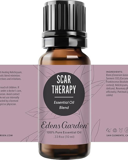 Edens Garden Scar Therapy Essential Oil Blend- 100% Pure Premium Grade, Undiluted, Natural, Therapeutic, Aromatherapy, The Best for Diffusing, Skin, Face, Hair 10 ml (.33 fl oz)