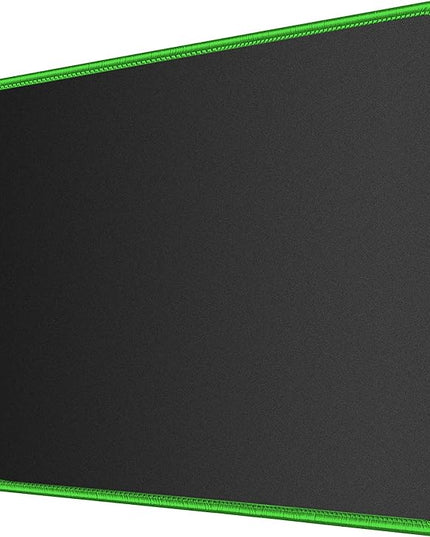 SaiTech IT 20 Pack Gaming Mouse Pad, Water Resistance Coating Natural Rubber Gaming Mouse Pad with Stitched Edges & Non-Slippery Rubber Base (9.84 x 8.27 Inch) - Black with Green Stitched Border
