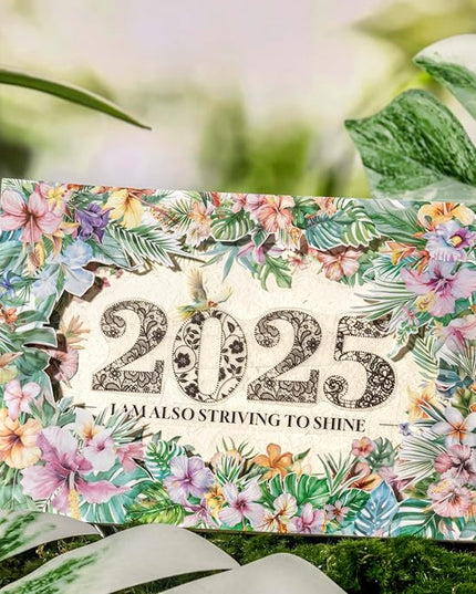AuriicLeaf Tropical Botanical PET Sticker Set, 120Pcs Floral and Leaf Stickers for Scrapbooking, Journaling, Junk Journal Supplies, and DIY Crafts