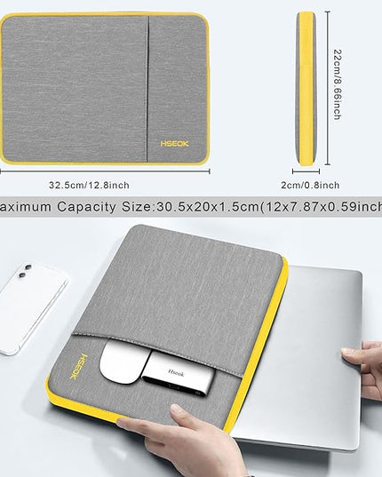 Hseok Laptop Case 13 Inch Sleeve Compatible with MacBook Air 13 M3 A3113 M2 A2681 M1 A2337 A2179 A1932/Pro 13 M2 M1 A2338 A2251 A2289 A2159 A1989 A1706 A1708, Classic Carry on Case,L02G01