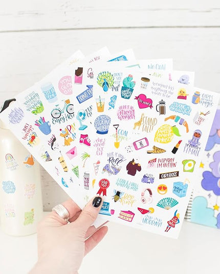 bloom daily planners Female Empowerment Planner Stickers - Variety Pack for Planning, Decorating, & Scrapbooking - 6 Sheets / 205 Girl Power Themed Stickers