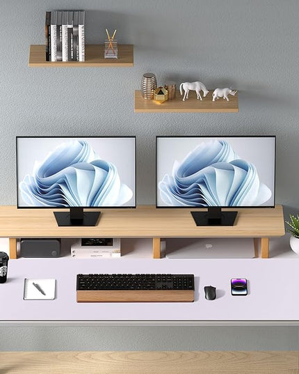 Aothia Large PU Leather Desk Pad Protector – Non-Slip Mouse Pad & Writing Mat for Office/Home, Waterproof, Easy to Clean (48" x 17", Soft Lavender)