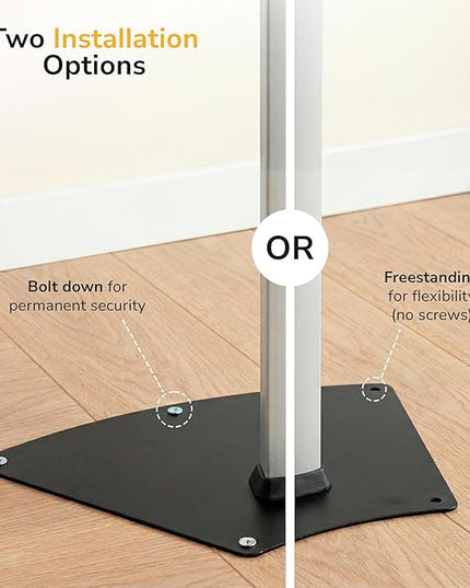 Mount-It! iPad Kiosk Stand, Anti-Theft Floor Stand with Lock, Height Adjustable Universal Tablet Kiosk for 7.9–11 Inch Tablets, Secure Commercial Tablet Stand for Retail & Business