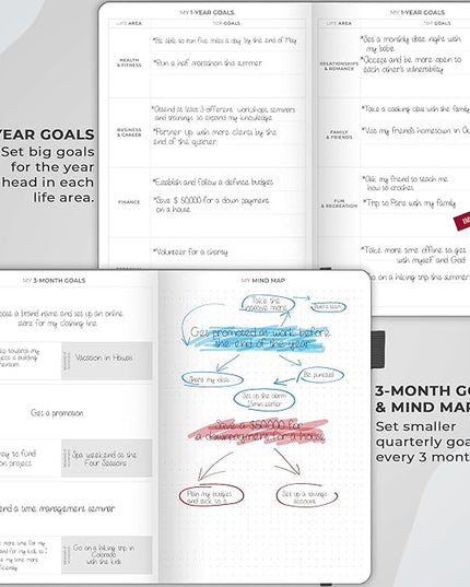 Clever Fox Planner Schedule – Undated Weekly & Monthly Life Planner with Time Slots, Appointment Book & Daily Organizer, A5 (Mystic Grey)