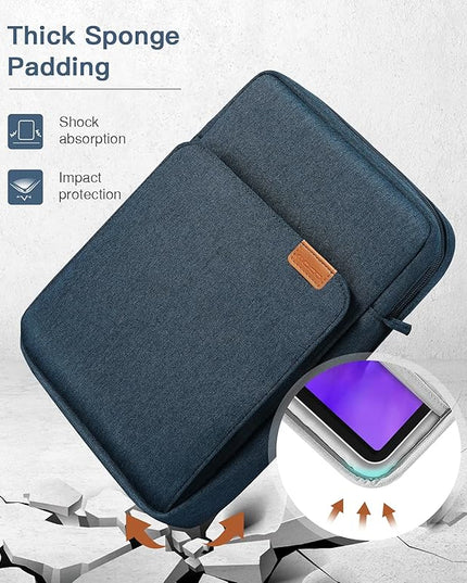 MoKo 9-11 Inch Tablet Sleeve Bag Handle Carrying Case with Shoulder Strap Fits 11inch iPad Air M3, iPad A16 2025, Pro 11 inch, iPad 10/9/8/7th Gen, Tab S8/S9 11", Indigo