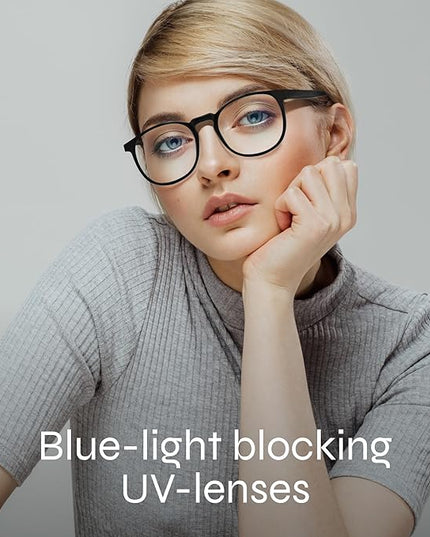 IBOANN Blue Light Glasses for Woman/Men, Fashion Blue Light Glasses Men, Fake Glasses Help Reduce Screen Fatigue