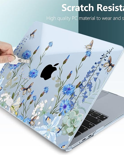 DONGKE for M4 MacBook Air 13.6 Inch Case 2025 2024 2023 2022 Model A3240 A3113 A2681 M3 M2 Chip, Plastic Hard Shell Case Cover with Touch ID for MacBook Air 13 Inch M4 - Paradise Nature
