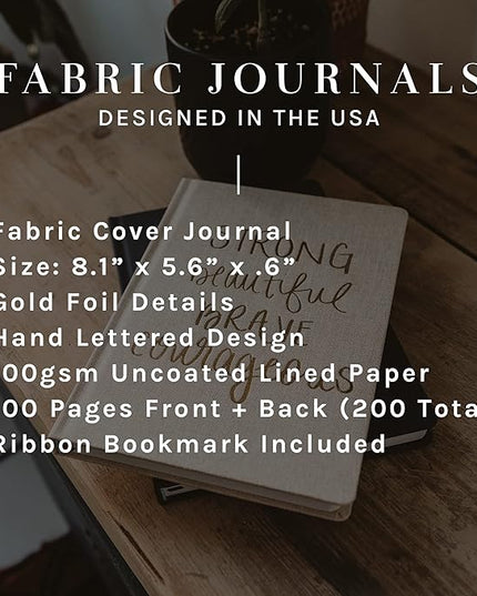 Sweet Water Decor Be Still and Know Notebook for Women - Bible Study Notes Journal, Church Notes Journal with Ribbon Bookmark - 100 Ruled Pages for Writing, Diary with Fabric Inspirational Cover