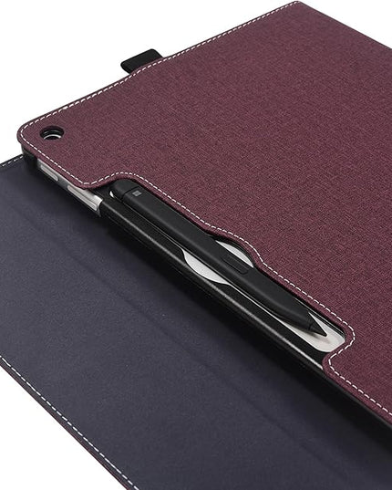 Tablet Case for 2025 New Microsoft Surface Pro 1st Edition 12-inch, PU Leather & Hard Shell Laptop Protective Cover with Multi-Angle Built-in Kickstand & Pen Holder (Wine Red)