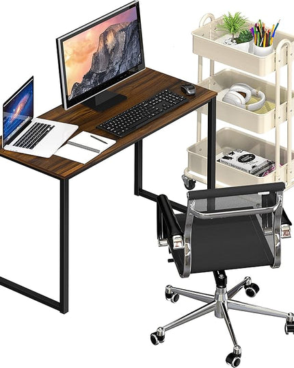 SHW Mission 32-Inch Home Office Computer Desk, Walnut