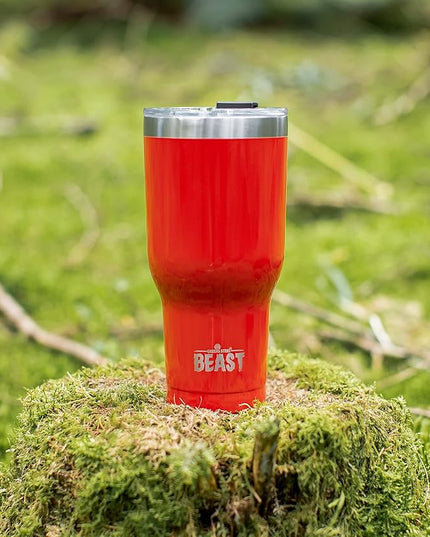 Beast 30 oz Tumbler Stainless Steel Vacuum Insulated Coffee Ice Cup Double Wall Travel Flask (Ladybug Red)