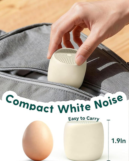 Babelio White Noise Sound Machine (Pocket Mini Pro) | 1000mAh Large Battery, 25 Non-looping Sounds for Adults, Kids & Babies, Timer, Memory Function, Pocket-Sized & Travel Essentials, Cream Beige