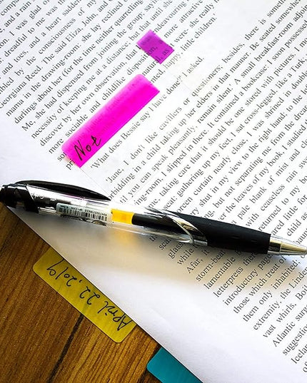 ELII 300 Pcs Tabs 2 Inch Sticky Index Tabs,Colorful Tabs for Notebooks,Writable and Transparent Book Tabs Page Tabs Colored Page Markers, Tabs for Books, Notebook Tabs, Tabs for Annotating Books