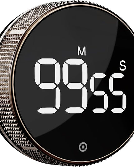 BlueSnail Kitchen Timer with LED Digital Display Smart Efficana for Home Classroom Gym Office, Volume and Brightness Adjustable Productivity Timer (Guncolor)