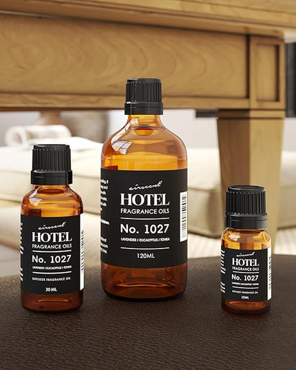 AirScent Hotel Diffuser Oil No. 1027 Inspired by The Zen Hotel Scent - Premium Fragrance Oil for Ultrasonic and Waterless Diffusers and Crafting - 10 mL, 0.34 fl oz Glass Bottle with Dropper