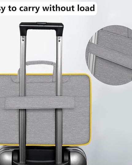 Laptop Shoulder Bag 13 13.3 14 Inch Case Compatible with MacBook Pro 14 2025-2021 M4/M3/M2/M1, Mac Air/pro 13-13.3 Inch and Most Popular 13-14 Notebooks,Spill-Resistant Briefcase,Gray&Light Yellow