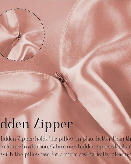 Mulberry Silk Pillow Case for Hair and Skin Prevent Acne Pillowcases Both Sides Real Silk Pillowcases Organic Silk Pillowcase with Hidden Zipper, Coral Pink, Queen (20"×30")