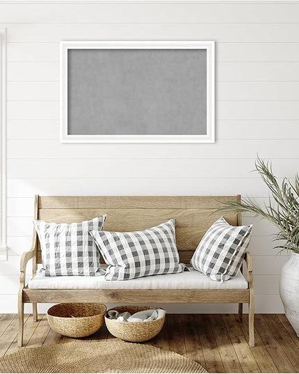 Amanti Art White Framed Magnetic Board 23x35 Large Vision Board for use with Magnets, 100% Metal Sheet to Display Items as Office Decor or for Home Organization in mudroom, Kitchen or Kids Room