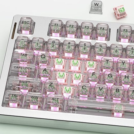 Outemu White Peach V3 Pro Slient Switches,5 Pin 40gf Quiet Pre-lubed Dustproof Linear Switch,Suitable for MX Mechanical Gaming Keyboards(10Pcs)