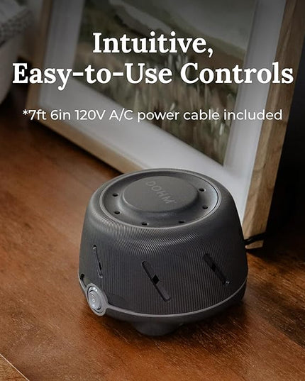 Yogasleep Dohm (Charcoal) The Original White Noise Machine, Relaxing Natural Sound from a Real Fan, Noise Cancelling for Office Privacy, Sleep Aid for Adults & Baby, Travel Size Pink Noise Machine