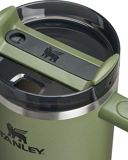 STANLEY Quencher H2.0 Tumbler with Handle and Straw 40 oz | Flowstate 3-Position Lid | Cup Holder Compatible for Travel | Insulated Stainless Steel Cup | BPA-Free | Dried Pine