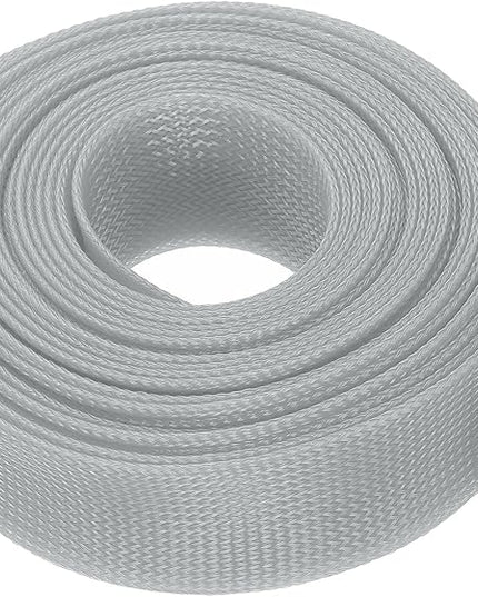 uxcell Expandable Sleeving, 1 1/2-inch 25ft Cable Sleeve, Gray