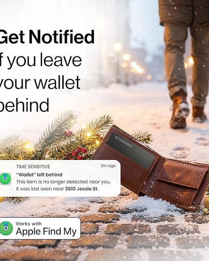 SPOTMINDERS Apple MFI Certified Wallet Tracking Card Black 4-Pack - Works with Apple Find My Rechargeable Tracker IP68 Waterproof 0.07in Slim iPhone Item Finder Smartcard for Luggage Tags Purse Keys