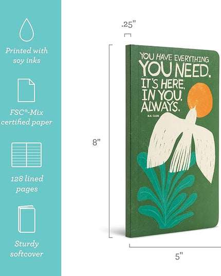Compendium Softcover Journal – You have everything... – A Write Now Journal with 128 Lined Pages, 5" W x 8" H