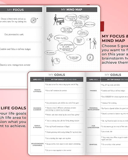 Clever Fox Planner – Undated Weekly & Monthly Planner for Productivity, Time Management & Goals – Organizer Journal – A5 (Red)