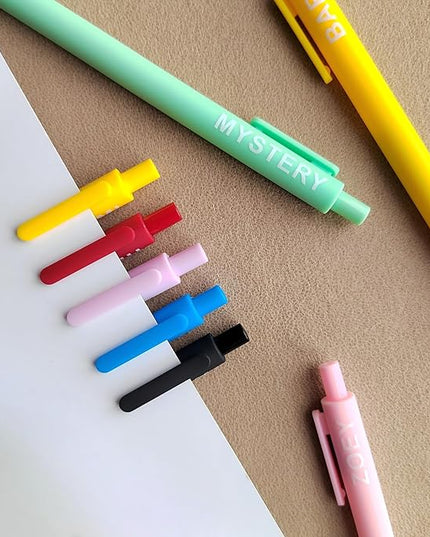 playneeu Kpop Merch Pen Set – 9 Colorful Gel Pens Inspired by Virtual Idol Characters, Black Ink Writing Pens for Fans, Cute Stationery Gift for Students & Music Lovers