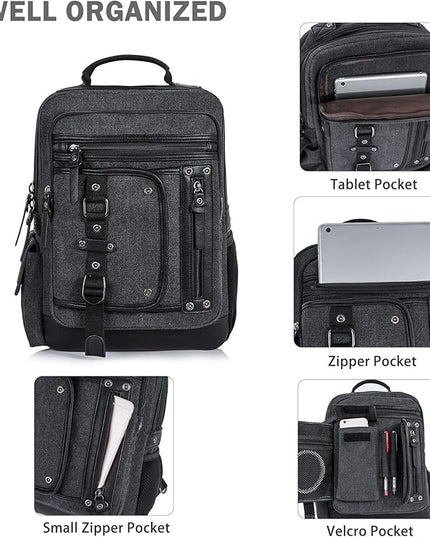 Schkleier Messenger Bag for Men Canvas Sling Bag Crossbody Backpack Laptop Shoulder Bag Hiking Daypacks Casual Tactical